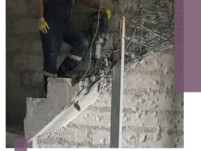 Демонтаж металлических и бетонных лестниц в Керчи