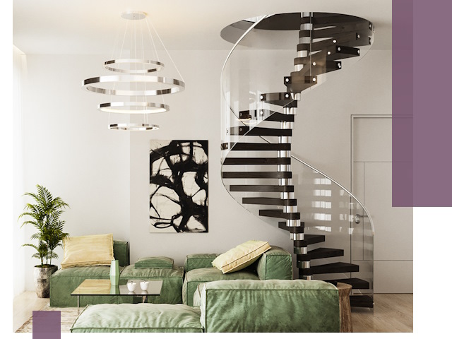 Лестницы для двухуровневой квартиры в Керчи — изготовление и монтаж