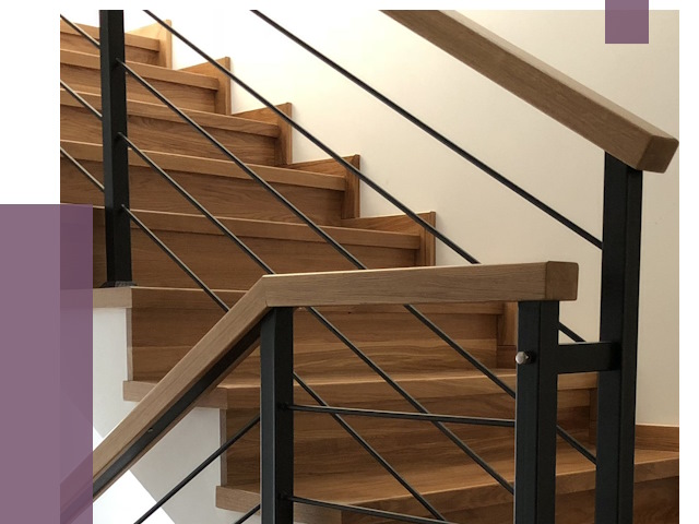 Обшивка металлической лестницы деревом в Керчи от 4340 руб.