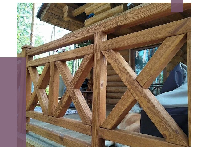 Деревянные перила под ключ в Керчи от 7659 руб. 