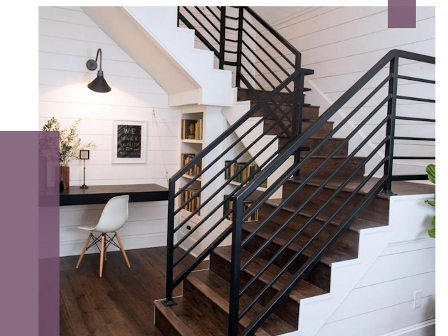 Перила для лестницы в доме в Керчи от 7404 руб. — ПРОЛЁТ-Крч