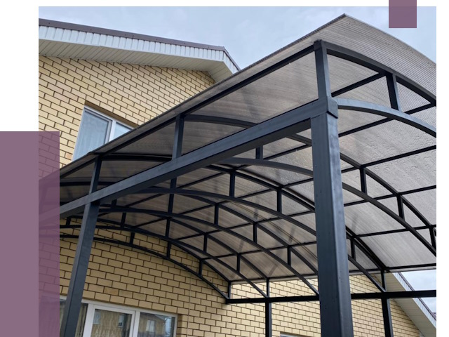 Монтаж козырьков в Керчи от 11489 руб. | ПРОЛЁТ-Крч