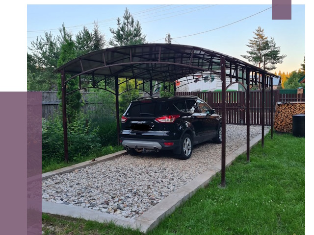 Навесы для автомобиля в Керчи от 13122 руб.  | ПРОЛЁТ-Крч