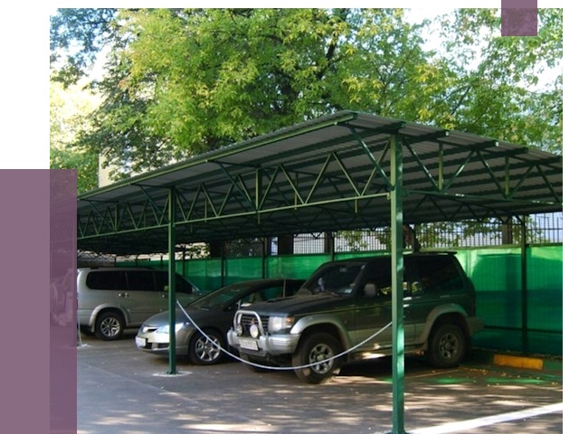 Навесы для парковки в Керчи от 80164 руб. заказать | ПРОЛЁТ-Крч