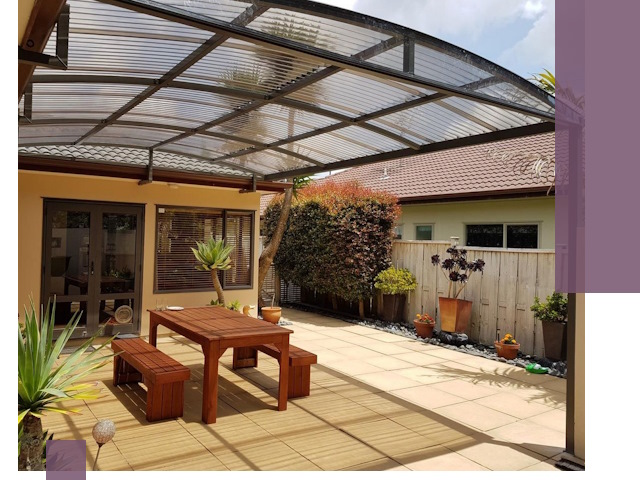 Навесы во двор под ключ в Керчи — изготовление и монтаж