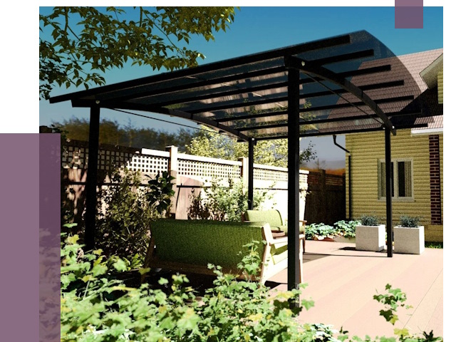 Навесы для террасы в Керчи от 13020 руб. под ключ | ПРОЛЁТ-Крч