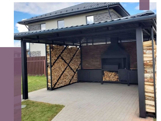 Навесы для барбекю в Керчи от 12714 руб. под ключ | ПРОЛЁТ-Крч