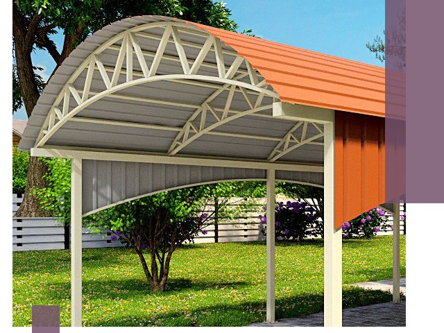 Навесы из профнастила под ключ в Керчи — установка и монтаж