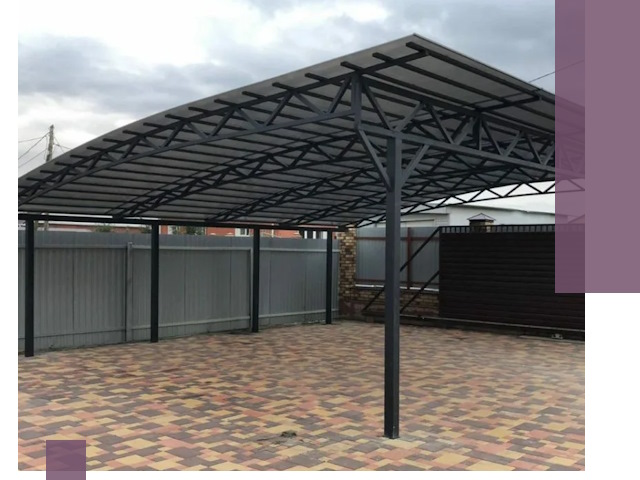 Металлические навесы под ключ в Керчи — изготовление и монтаж