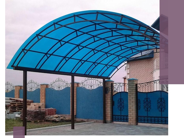 Арочные навесы под ключ в Керчи — изготовление и монтаж