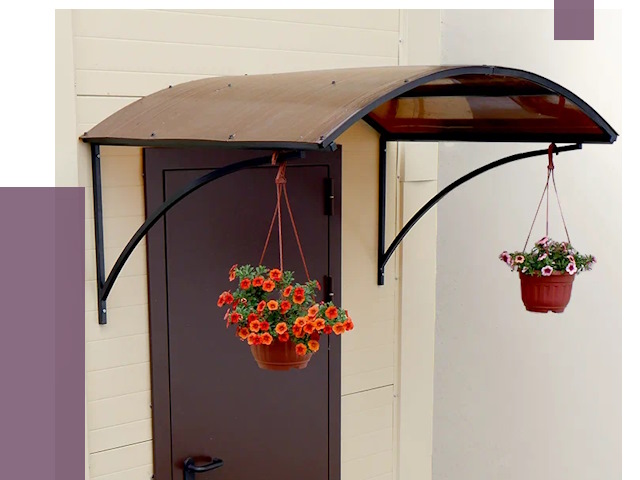 Козырьки над входом в Керчи от 14807 руб.  | ПРОЛЁТ-Крч