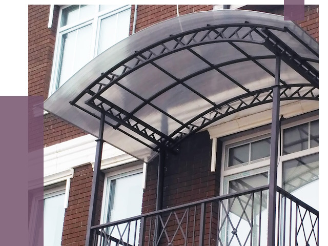 Козырьки над балконом в Керчи от 8629 руб. | ПРОЛЁТ-Крч