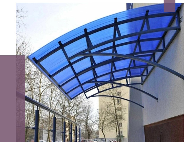 Козырьки из поликарбоната в Керчи от 4289 руб. под ключ | ПРОЛЁТ-Крч