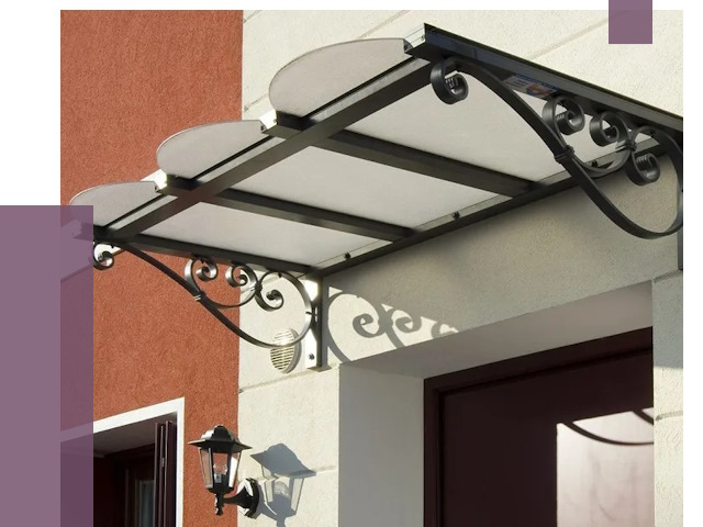 Односкатные козырьки в Керчи от 8374 руб.  | ПРОЛЁТ-Крч