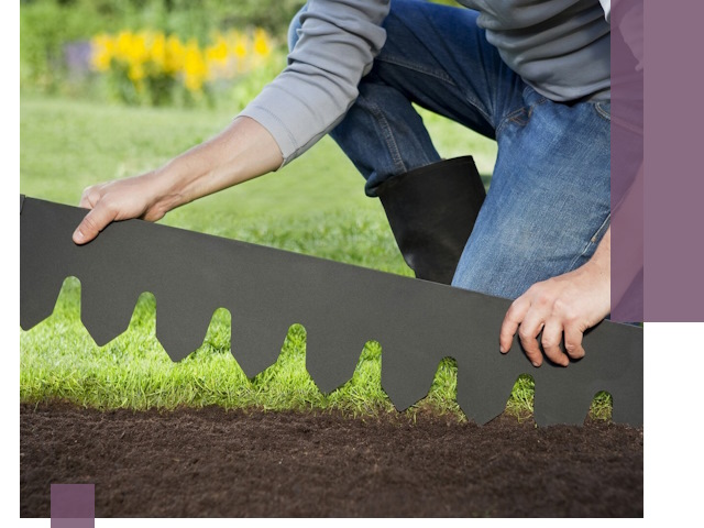 Металлические бордюры для газона в Керчи — изготовление и монтаж